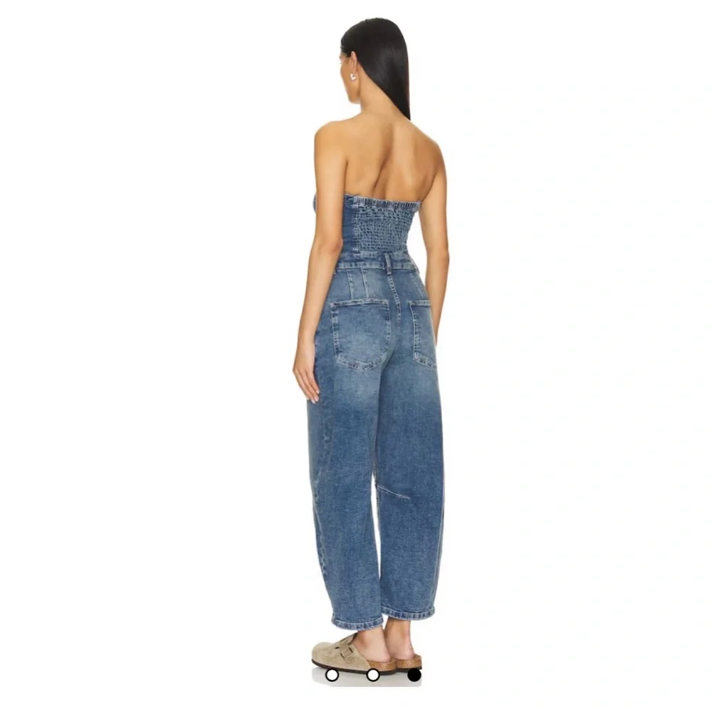 We The Free - Je Suis Pret Barrel Denim Jumpsuit - Size large - Picture 13 of 13
